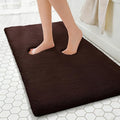 MINIDEAR Bathroom Rugs 47x17 Dark Brown - Thick Memory Foam Bath Mat, Ultra Soft & Plush Fluffy, Non-Slip, Quick Dry, Absorbent Washable Floor Microfiber Mat for Tub, Home Decor Accessories