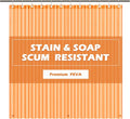 EHZNZIE Orange Shower Curtain Liner 72x72, PEVA Waterproof Bath Curtain, No Chemical Smell, 3 Weighted Magnets, Durable with Rustproof Metal Grommets