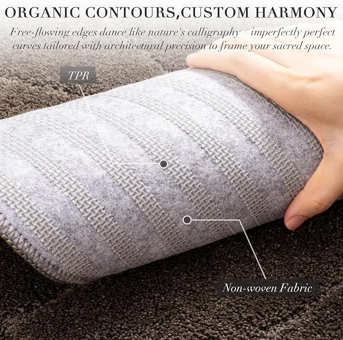 BSICPRO Bathroom Rugs, 32x20 Inches Bath Mats Non Slip, Extra Soft Absorbent Microfiber Shower Bath Rugs Mats Carpet for Bathroom Floor Decor, Machine Washable (Latte)