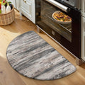 KIMODE Anti Fatigue Kitchen Mats, Black and Grey Half Moon Kitchen Rug, 18"x28" Padded Kitchen Mat for Floor, Comfort Foam Standing Desk Mat, Cushioned Kitchen Mats for Floor for Laundry Office Sink