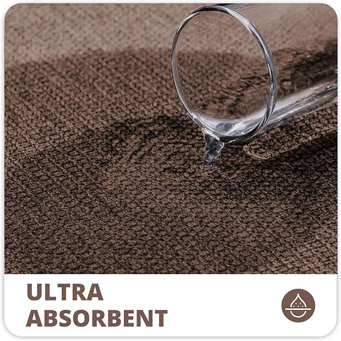 Bosap Bath Mat,Ultra Thin Bathroom Runner Rugs,Large Bath Mats for Bathroom,Quick Dry,Non-Slip,Machine Washable,Low Pile,Bath Rug,Shower Outside,Sink,Home Decor Accessories.Brown,3'x5'(36x60inch)