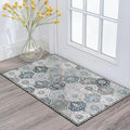 Lahome Moroccan Trellis Front Door Mat Indoor Entrance, 2x3 Rugs for Entryway Non-Slip Washable Indoor Door Mat, Oriental Accent Small Rug for Kitchen Bedroom Bathroom Elise, Blue