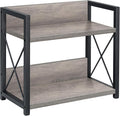 Giikin Countertop Shelf Organizer, 2 Tier Kitchen Spice Rack for Countertop, Wood Coffee Counter Shelf for Home, Particle Board and Metal, Grey, Small