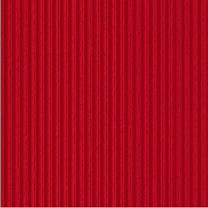 Ottomanson 6'6" x 52' Hallway Runner with Scraper Pile Extra Durable Non-Slip Rug Mat for Indoor & Outdoor Use - Ideal for Kitchen, Entryway, Patio & Garage - High-Traffic Carpet, Red