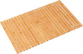Bamboo Bath Mat Bathroom Rugs Floor Wood Shower Bathtub Waterproof Non Slip Accessories 16x24 Inch Easy to Clean, Natural Bamboo, 1 pc