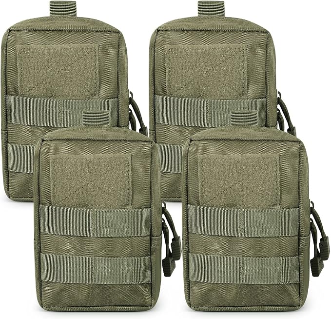 4-Pack Molle Pouch Tactical Molle Pouches Compact Utility EDC Waist Bag Pack