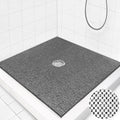 Square Shower Mat Non Slip: 27 x 27 Inch Extra Large Loofah Shower Mats for Inside Shower - Anti Slip Shower Stall Matt with Drain Hole in Middle