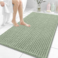 OLANLY Bathroom Rug Mat 44x32, Thick Soft and Absorbent Chenille Bath Mat, Non-Slip Rubber Backing, Machine Washable Quick Dry Bath Rugs for Tub Shower Floor, Home Decor Accessories, Sage Green