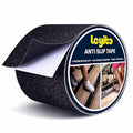 Anti Slip Tape, 4 Inch x 16 Ft Grip Tape for Stairs Outdoor/Indoor, Waterproof Non Skid Roll for Stair Treads Non Slip, High Traction Friction Abrasive Adhesive Stair Steps - Black