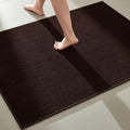 TYUU Large Bathroom Rugs Non Slip Washable Bath Rugs Super Absorbent Bathroom Rug Thin Quick Dry Low Pile Bath Mats, Brown 36"x60"