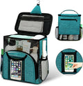 Attmu Mesh Shower Caddy Portable Dorm Tote Bag, Quick Dry Hanging Toiletry Bag, Large Capacity Shower Bag for College Dorm Room Essentials for Boys and Girls for Bath Camping (Peacock Green)