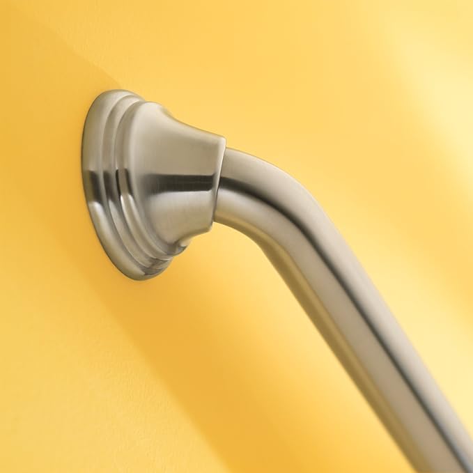 Moen Brushed Nickel 16-Inch & 24-Inch Bathroom Safety Designer Shower Grab Bars