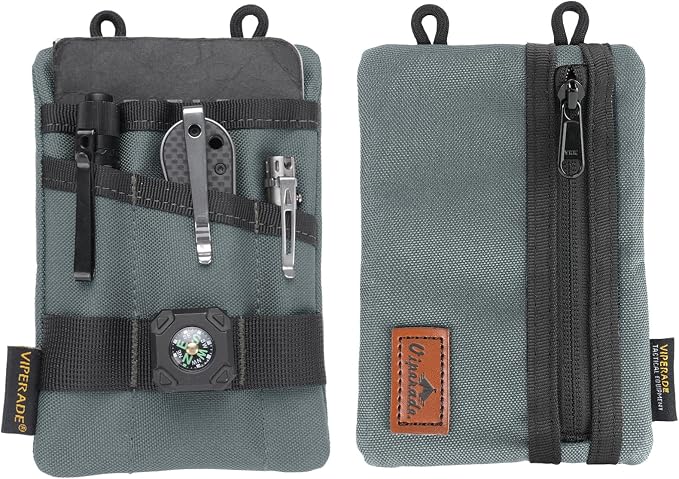 VIPERADE VE1 Pocket Organizer, EDC Pouch for Men, EDC Organizer Storage EDC Gears, Multitool Pocket Pouch Hold Your Flashlight/Pocket Knife, Pen, Notebook