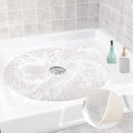 Shower Mat Non Slip, Round Shower Mat for Inside Shower, Non Slip Bathtub Mat, Fast Drying Bath Tub Mats, Loofah Mat for Shower Bathroom, Quick Drying, Resistant (White, 32 x 32 Inch)