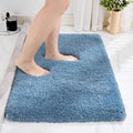 Disolla Blue Bathroom Rug 20x32 - Non-Slip Plush Thick Bath Mat, Highly Absorbent & Ultra Soft Fluffy Floor Mat, Machine Washable for Shower and Tub