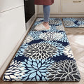 Cushioned Anti-Fatigue Kitchen Mats for Floor – Non-Slip Waterproof Memory Foam Runner, Extra Wide & Long, Comfortable Standing Mat for Kitchen, Sink, Office, Laundry, Navy Blue