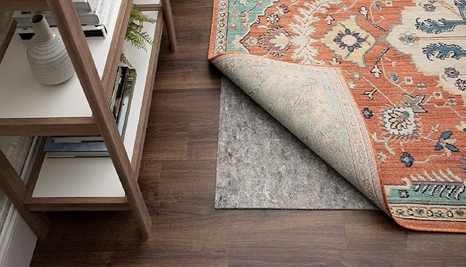 Mohawk Home Non Slip Rug Pad 10' x 14' - 3/8" Thick Felt + Latex Rubber Gripper - Dual Surface Cushion for Hardwood, Carpet, Tile Floors, Made in USA