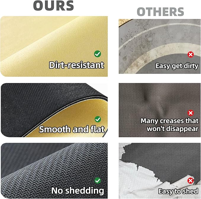TYUU Bathroom Mat Quick Dry, Bathroom Rugs Non Slip Washable Thin Absorbent Bath Mat Fits Under Door Bathroom Floor Mat Perfect for Bath, Shower, or Sink 36"x48" Light Yellow