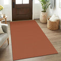 KOZYFLY Rugs for Entryway 3x5 ft Washable Area Rug Non Slip Rubber Backed Entry Rug Woven Indoor Door Mat Cotton Kitchen Rugs for Entryway, Foyer, Backdoor, Burnt Orange/Tan