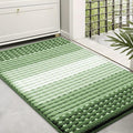 Kitinjoy Indoor Outdoor Door Mat, 36x24 Non-Slip Absorbent Dirt Trapper, Low-Profile Washable Inside Entrance Front Floor Mat, Sturdy Soft Entry Dotted Ombre Doormats for Entryway, Sage Green