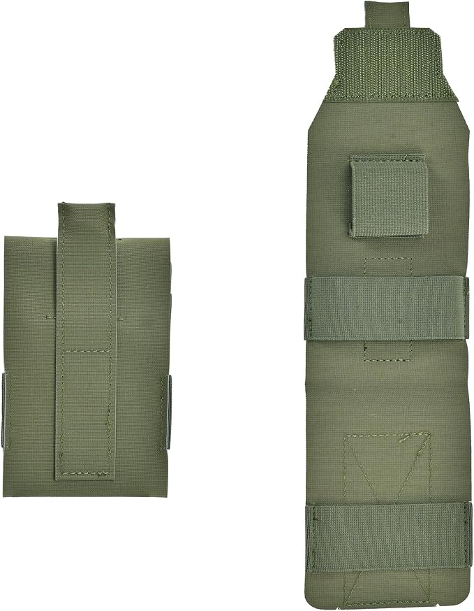 Mini IFAK Pouch, Compact Empty First Aid Organizer with Elastic Loops and Pull Tab, Portable EDC Micro Trauma Pouch for Pocket Backpack and Outdoor Carry