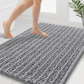 Smiry Bathroom Rugs Mat 40x32, Extra Soft Absorbent Chenille Bath Rugs, Non Slip Rubber Backing Machine Washable Quick Dry Bath Mats for Bathroom Floor, Tub, Shower, Home Decor Accessories, Grey