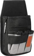 VIDAR TOOLS Small Tool Pouch with Belt Clip,Tool Belt Pouches,Electrician Tool Pouch.Mini Organizer Pocket Attachment for Tool Belt,5 Pockets and Heavy-Duty Metal Belt Clip Attachment.…
