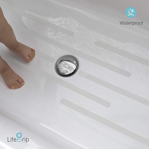 LifeGrip Anti Slip Transparent Anti Slip Tape, 1 inch by 30 feet, Non-Slip Traction Grip Tape to Tubs, Boats, Stairs, Clear, Soft, Comfortable for Bare feet (1" X 30')