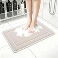 Hargiis Non-Slip Bathtub Mat, Anti Slip Shower Mat, Fast Drying Bathtub Mats, Upgraded Foot Scrubber Mat, Anti Slip Mat for Tub, Floor, Bathroom, Kitchen, Hotel (Beige 24"×16")