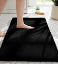 MINIDEAR Bathroom Rugs 32x20 Black - Thick Memory Foam Bath Mat, Ultra Soft & Plush Fluffy, Non-Slip, Quick Dry, Absorbent Washable Floor Microfiber Mat for Tub, Home Decor Accessories