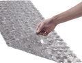 Webos Bath Shower Mat Non Slip: Extra Large Pebble Bathtub mat for Families, Anti Slip Shower Matt with Drain Holes Suction Cups Tub Mat - 16 X 40 Inch Clear Grey