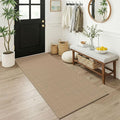 KOZYFLY 3x6 Washable Runner Rug, Non Slip Wide Runners for Hallway, Woven Large Entryway Runners, Braided Floor Carpet Runner for Entry, Kitchen, Bedside, Hall, Orange Beige/Tan/Brown