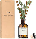 WEALD TRIBE Flower Reed Diffuser Set Eucalyptus & Lavender Scent For Bathroom Accessories Shelf Decor & Air Fresheners, Sticks Defusers With 4.0 fl oz Essential Oils, House Bedroom Office Decor & Gift