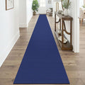KOZYFLY Braided 2x20 Runners Rugs for Hallway, Extra Long Washable Runner Rug, Woven Non Slip Kitchen Runner, Cotton Entryway Rug, Floor Carpet for Entry, Aisle, Hall, Royal Blue/Navy