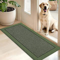 BEQHAUSE Indoor Door Mat 20" x 48", Dirt Trapper Door Mats Non-Slip Entryway Rugs Washable, Resist Dirt Absorbent Welcome Mat, Low Profile Floor Mats for Front Back Door and Entryway, Green