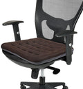 SINOSSO Excellent Support Effect Office Chair Cushion 1 Pack, Luxury Air Mesh Breathable Non-Slip Desk Computer Seat Cushion, Kitchen Dining Room Square Chair Pad (1 Count, Brown)