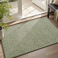 MontVoo Door Mat Indoor Entrance Doormat, Absorbent Durable Rubber Non Slip Front Door Mat for Inside Entry Entryway Dirt Trapper Welcome Mat, Green 32''x48''