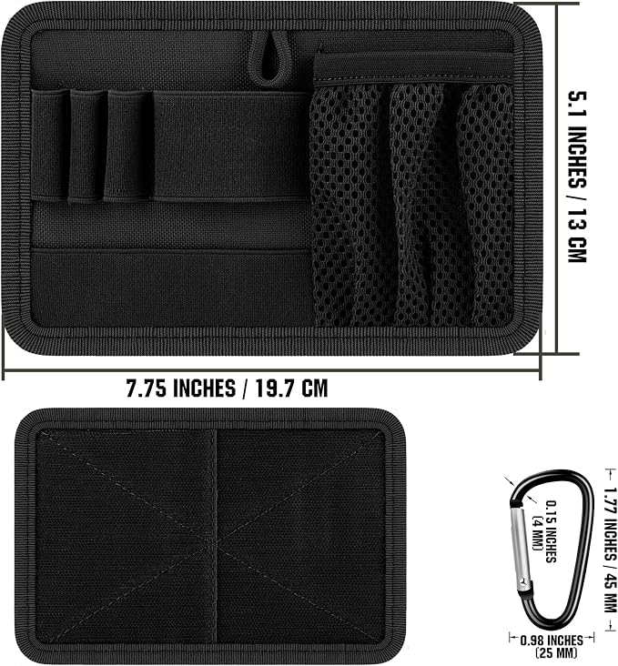 bvya Tactical Bag Insert Modular Panel Organizer Utility Admin Pouch Hook Fasteners for Gadgets