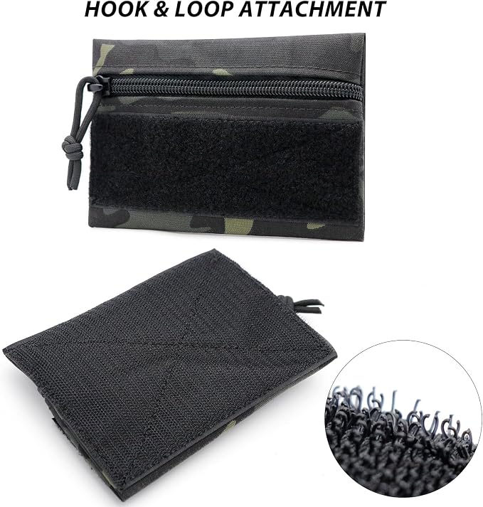 Qavctw Tactical Admin Pouch Bag with Hook and Loop Tool Storage Bag Snack Pouch Candy Bag Hanging Pouches Backpack Accessory Pouch