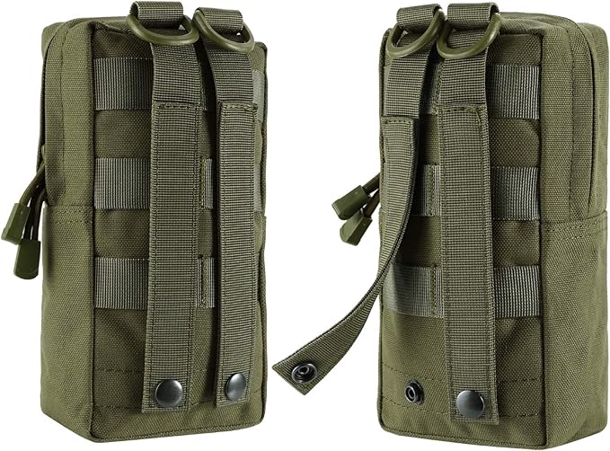 FRTKK 2 Pack Molle Pouches - Tactical Compact Water-Resistant EDC Pouch Bag Small Utility Pouch