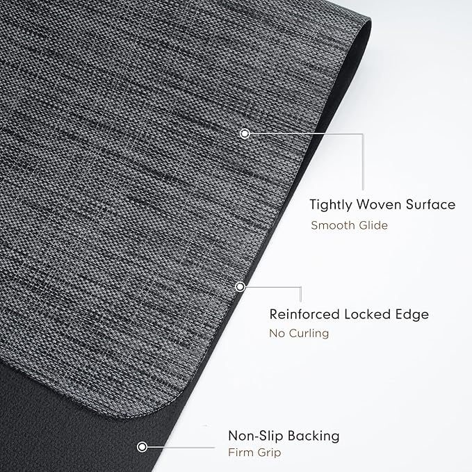 Office Chair Mat for Hardwood Floor 36x48 Inch, Non-Slip Heavy Duty Floor Protector, Easy Glide PVC Mat for Rolling Chairs, Ideal for Wood Tile & Hard Floors(Black)
