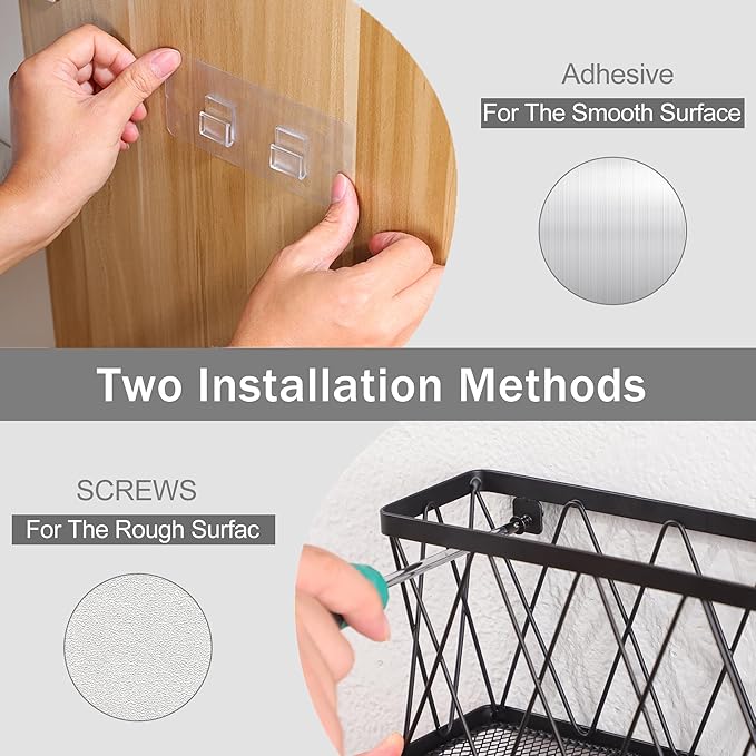 YIGII Cutting Board Holder + 3 Pack Adhesive Cabinet Door Organizer, Black Lid Storage Organizer with, Space Saving Lid Holder for Tupperware Storage Inside Cabinet, Pantry, Kitchen, Bathroom