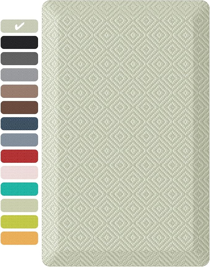 Ophanie Kitchen Mats for Floor, 3/4 Inch Thick Kitchen Rugs, 20''x32'' Anti Fatigue Standing Cushioned Mat, Waterproof,Comfort Ergonomic Mat for Office, Home, Sink, Sage Green Non-Slip Bottom