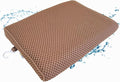 REEZEIVI Shower Seat Cushion with Non-Slip Silicone Bottom,Soft 4D Mesh Fabric,Bathtub Chair Pad for Elderly,Quick Drying and Washable Shower Mat, Design for Elderly, Senior, Handicap,Disabled,Brown