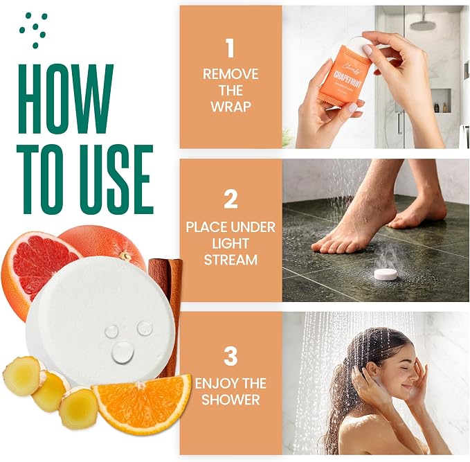 Cleverfy Citrus Shower Steamers Aromatherapy - Birthday Gifts for Women, Mom, Wife, Grandma, Her, Best Friend, Daughter, Sister, Teens & Girlfriend - 18 Tablets