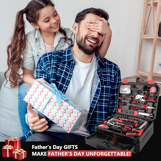 KingTool 276-Piece Tool Set Kit - Tool kit with 12V Cordless Power Drill Driver Toolbox Storage Case with Drawer, Drill Set Perfect for Homeowner, Diyer, Handyman, Fathers Day Gift
