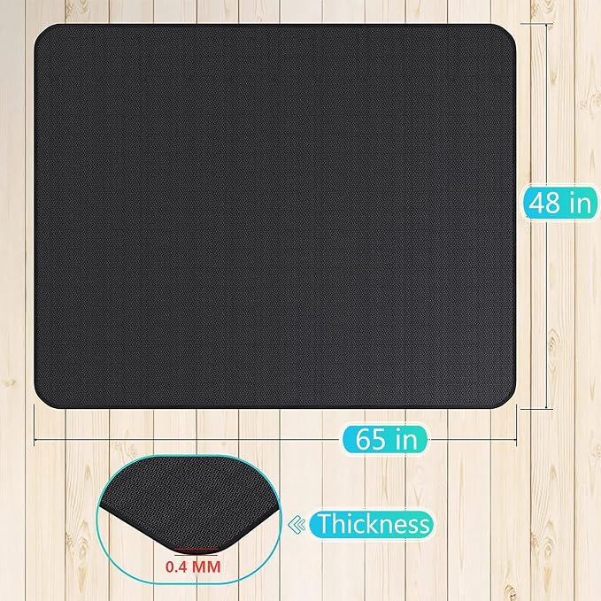 UBeesize Large 65 x 48 inches Under Grill Mat for Outdoor Grill,Double-Sided Fireproof Grill Pad for Fire Pit,Indoor Fireplace Mat Fire Pit Mat,Oil-Proof Waterproof BBQ Protector for Decks and Patios