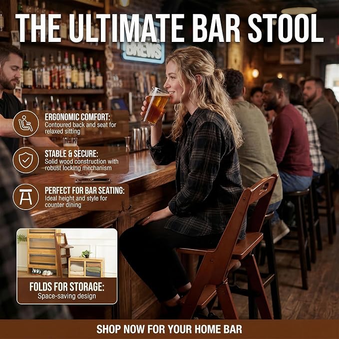 Baveke 3 Step Ladder Folding Step Stool with Handle, Wooden Step Stool Foldable and Kitchen Step Stools for Adults, Closet Stepstool & Collapsible Stool for Kitchen, Home, Indoor（FSC-Certified Bamboo）