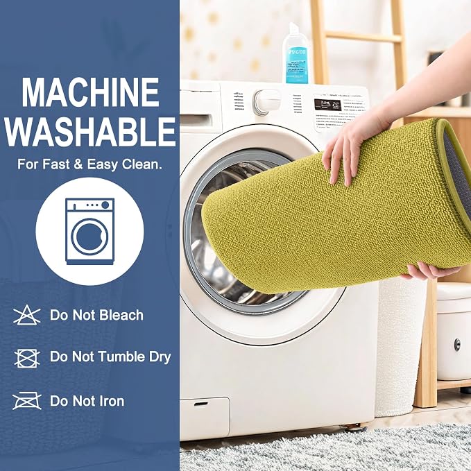 OLANLY Thick Memory Foam Small Bathroom Rugs 24x16, Extra Soft Absorbent Bath Rug, Quick Dry Bath Mat, Non-Slip, Machine Washable Mat for Bathroom, Tub and Shower, Home Decor Accessories, Deep Mustard