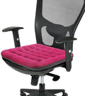 SINOSSO Excellent Support Effect Office Chair Cushion 1 Pack, Luxury Air Mesh Breathable Non-Slip Desk Computer Seat Cushion, Kitchen Dining Room Square Chair Pad (1 Count, Rose Pink)
